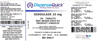 NDC 68258-3033-1.jpg Tablets - Bottle Label - 10mg - NDC 68258 3033 1